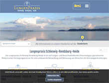 Tablet Screenshot of lungenpraxis-schleswig.de